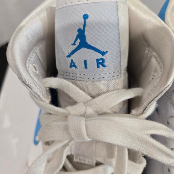 Nike Air Jordan 1 Mid Women's Dk Powder Blue/White Sneakers Sz 7 BQ6472 114 - Picture 3 of 13